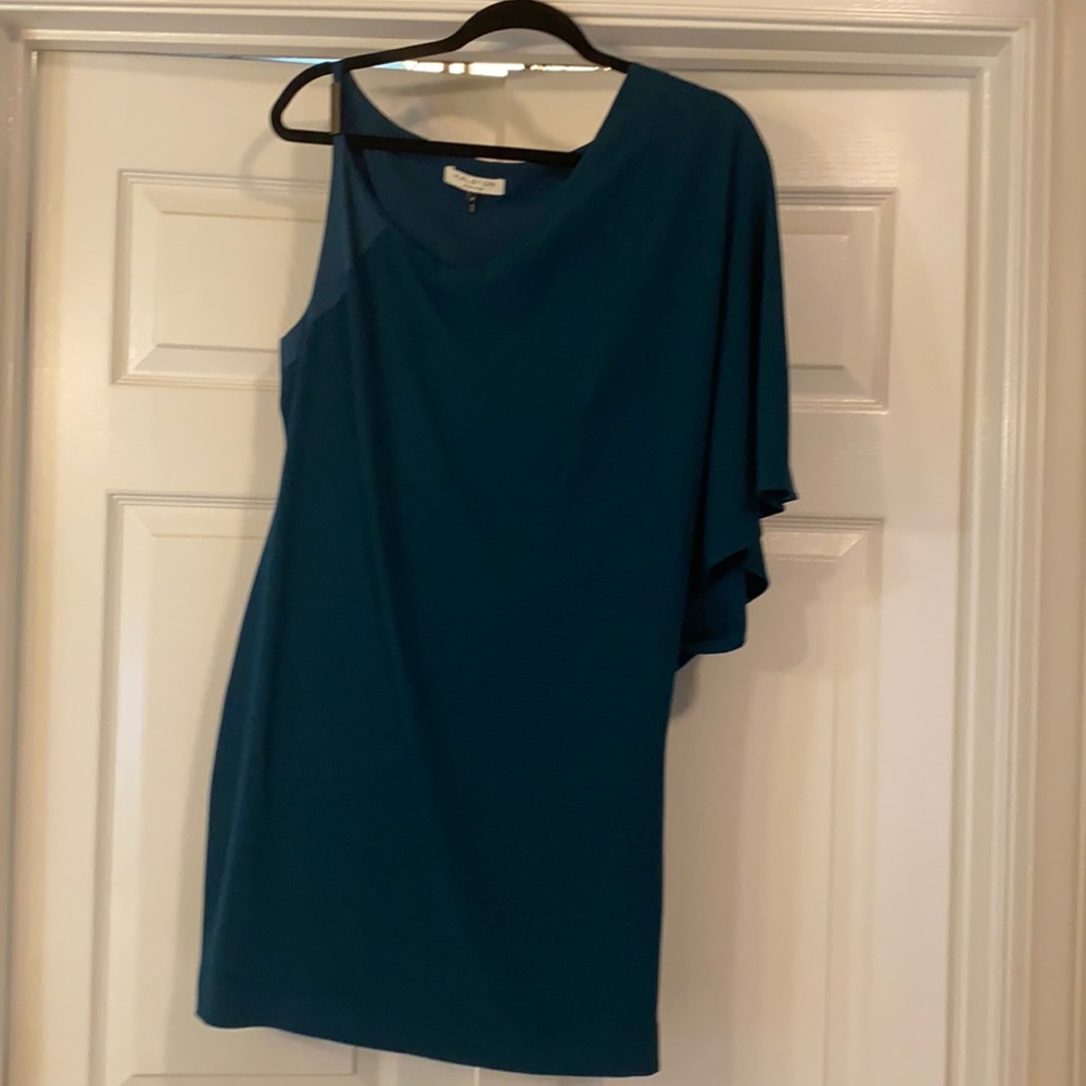 Halston Teal cocktail dress